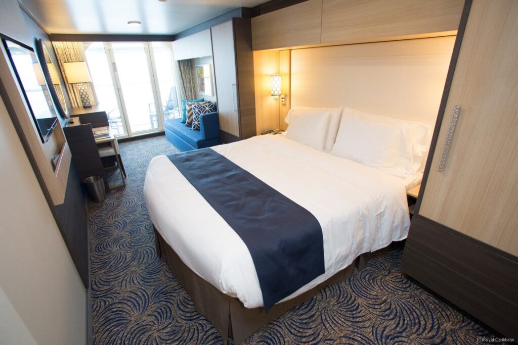Quantum of the Seas superior ocean view cabin with balcony