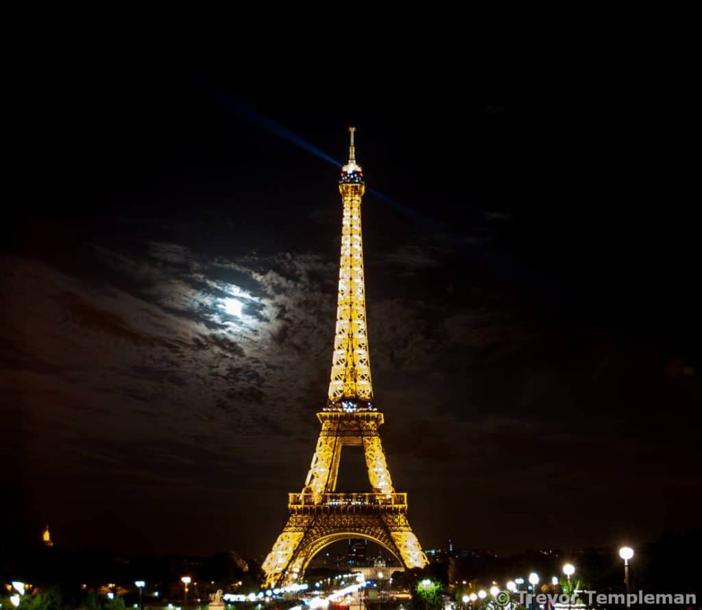 Walking towards the tower from Trocadero
