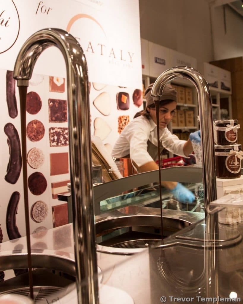 Specialty chocolate gelato shop at Eataly 