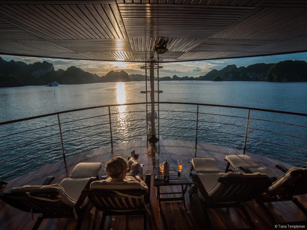 Sunset drinks on Pandaw Cruises