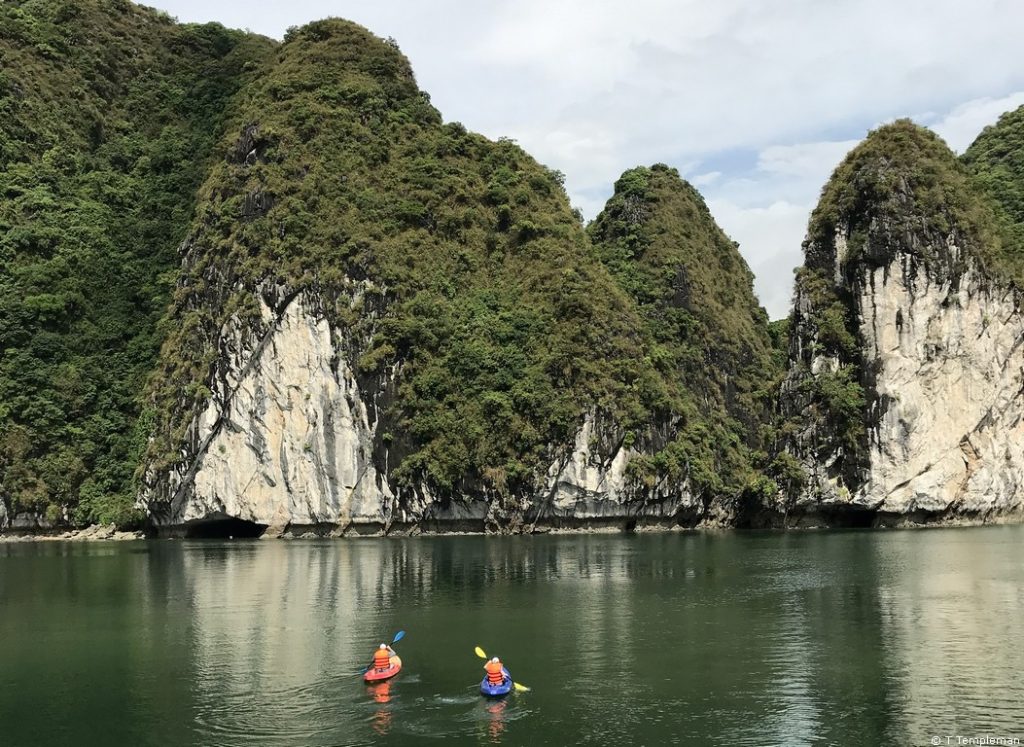 Kayak trip in Halong Bay