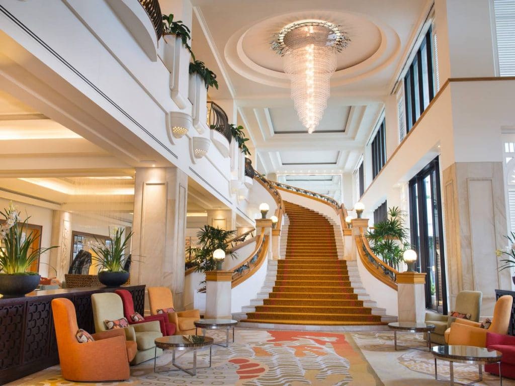 Look for the largest desk when you arrive - that's usually reception