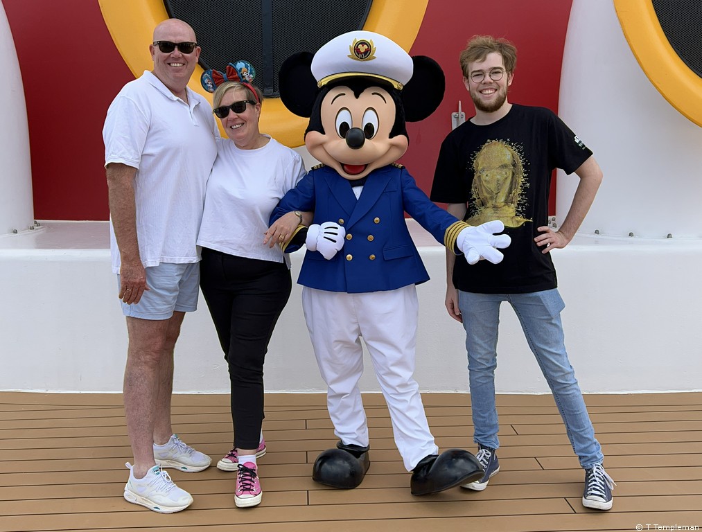 Our family on a Disney Wonder cruise in Australia