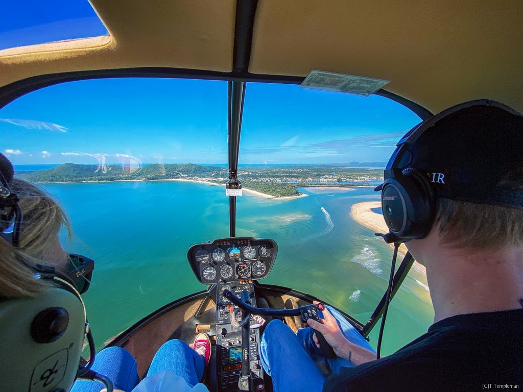 Flying over Noosa Heads