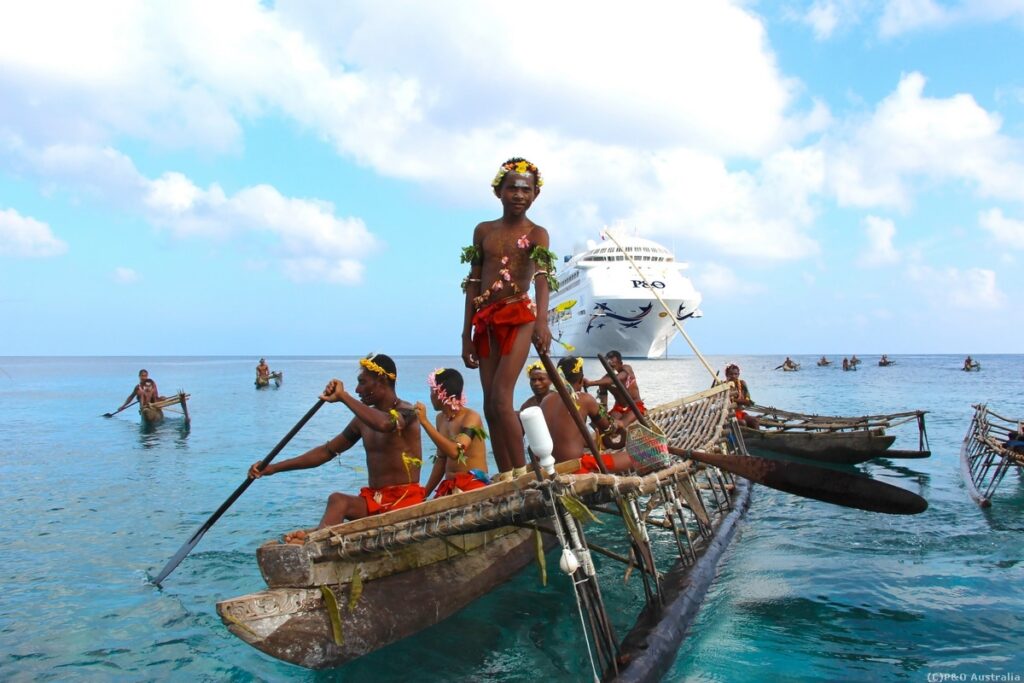 P&O Pacific Dawn at the Conflict Islands