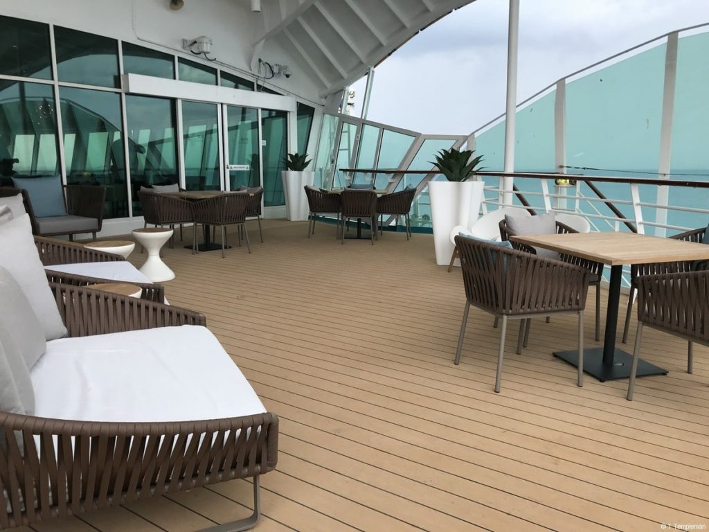 Voyager of the Seas suite lounge outdoor area