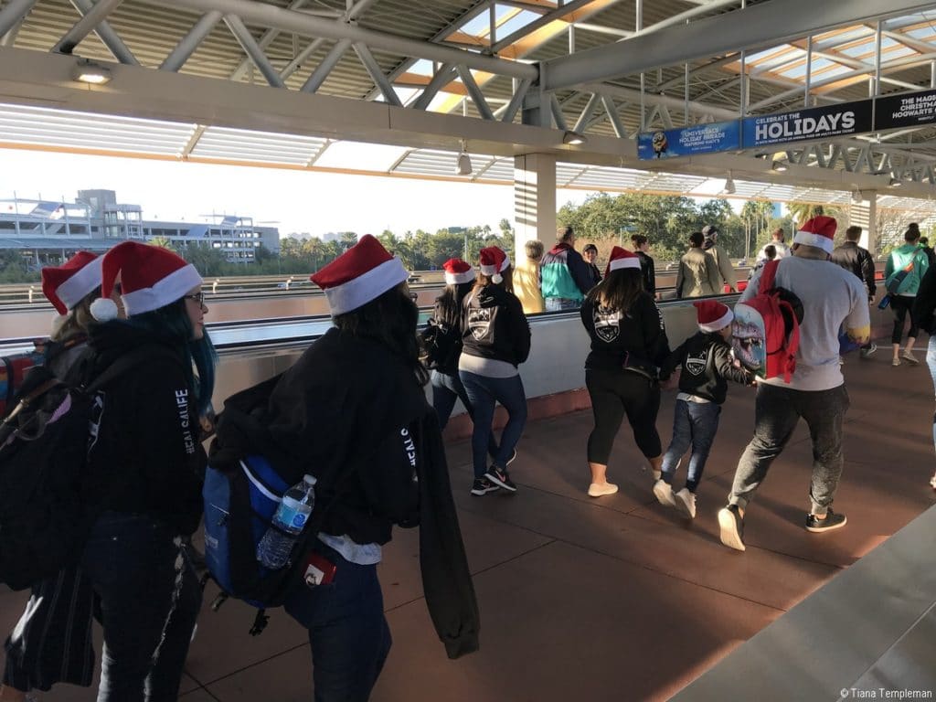 Universal Studios Orlando holiday crowd