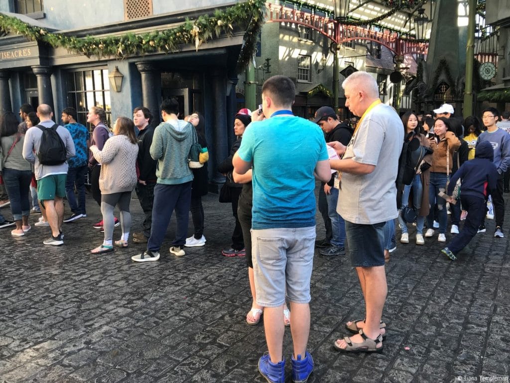 Universal Studios Orlando holiday crowd