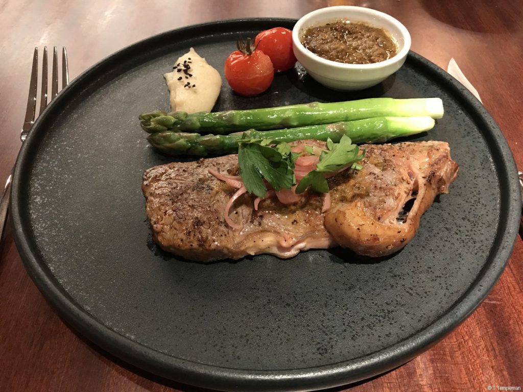 Steak chimichurri at Cook & Tras