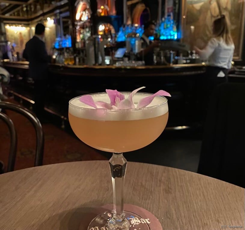 The Marble Bars signature Lychee Ensemble cocktail