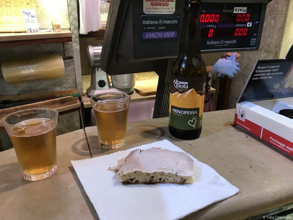 Eating Italy food tour beer tasting