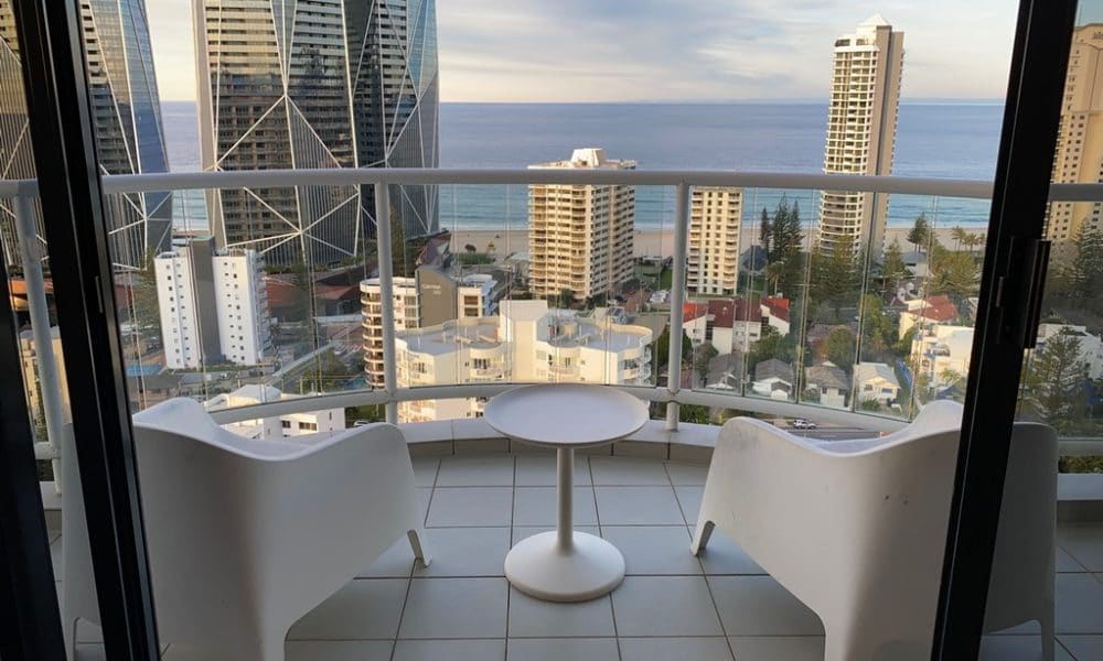 Balcony view from Oaks Gold Coast Hotel