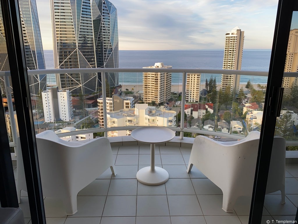 Balcony view from Oaks Gold Coast Hotel