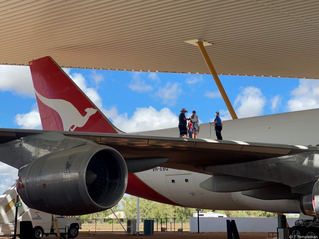 QANTAS Museum wing walk with kids