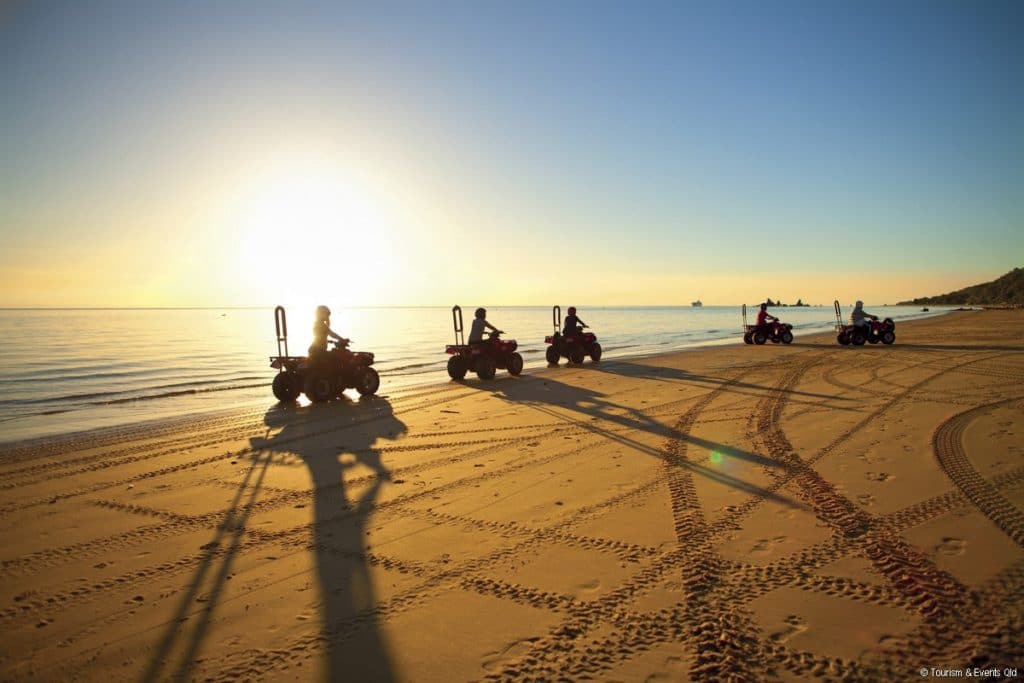 Quad biking on Moreton Island