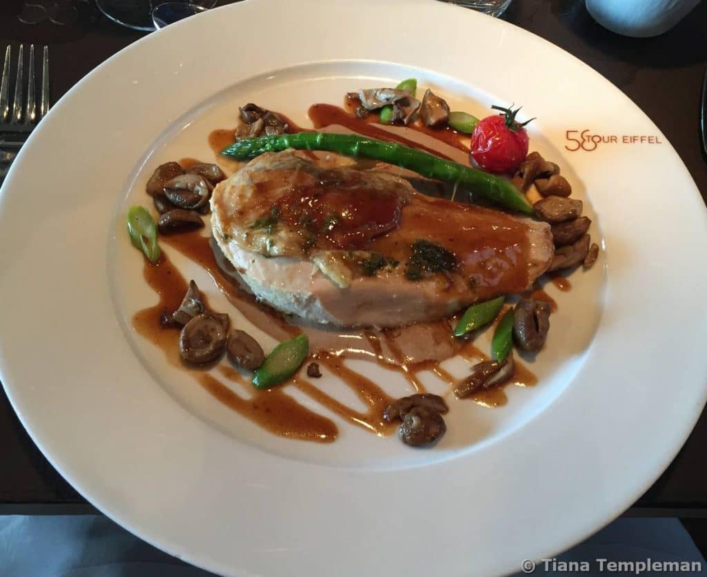 Roast herbed guinea fowl at 58 Tour Eiffel