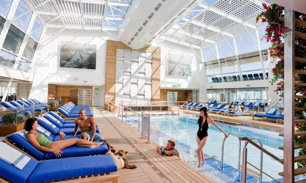 Solarium indoor pool on Celebrity Solstice
