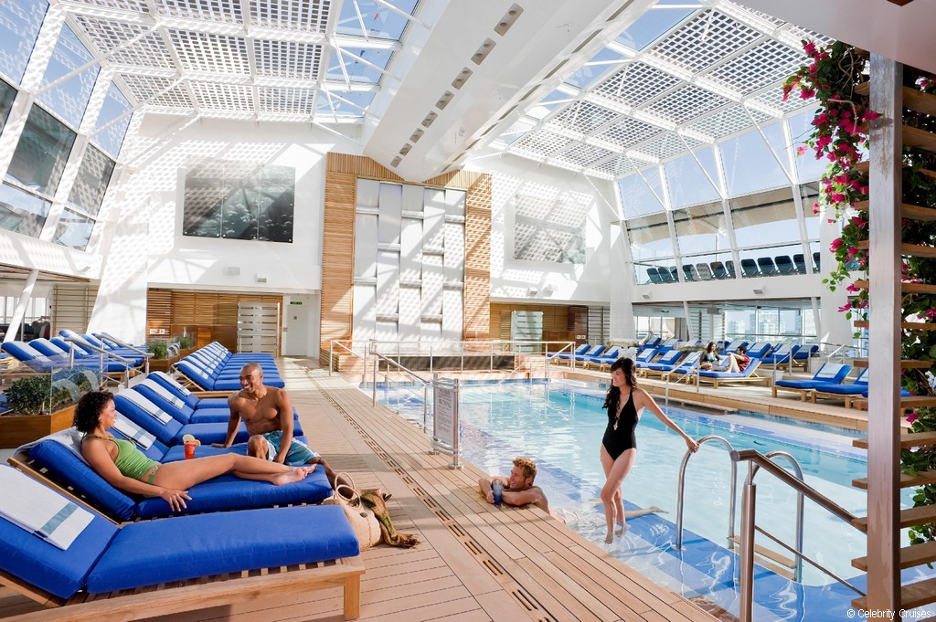 Solarium indoor pool on Celebrity Solstice