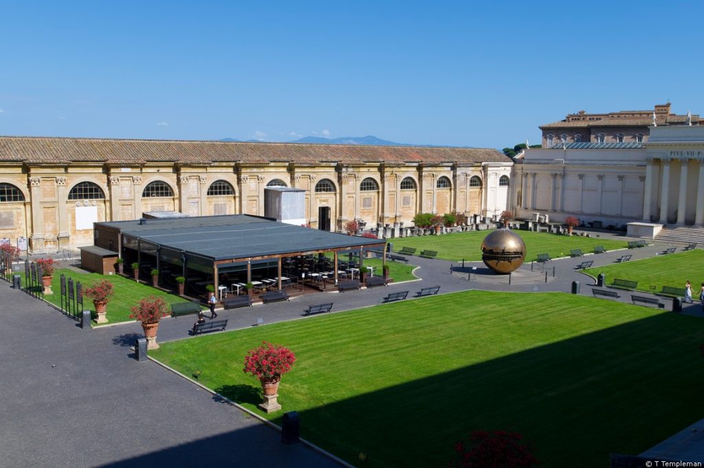 The Vatican courtyard for afternoon appertivo