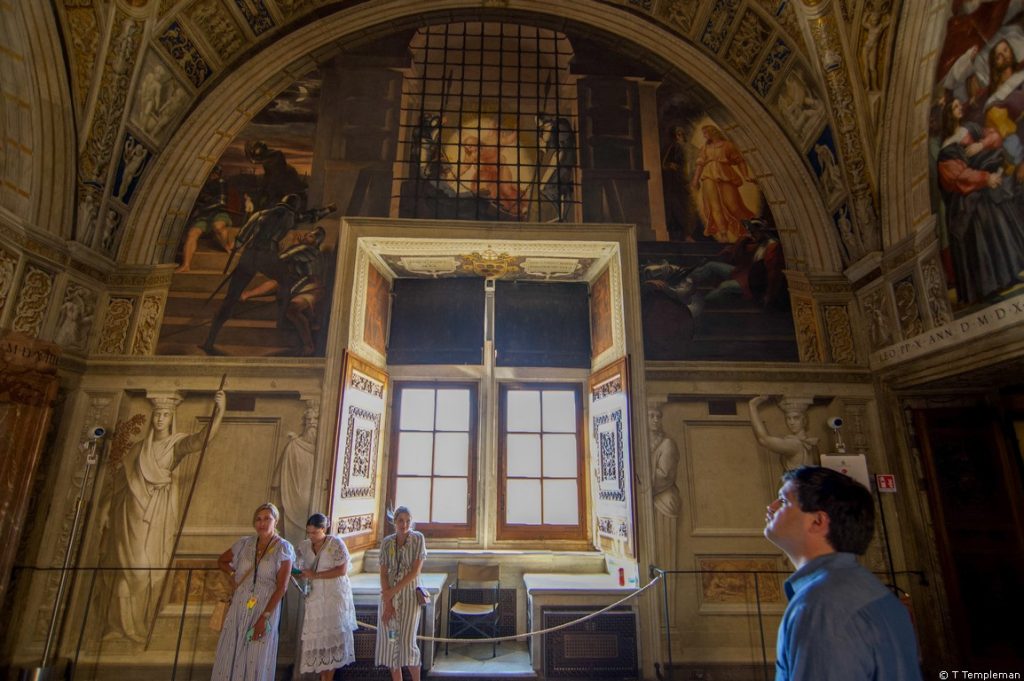 Patiently waiting for entry to the Sistine Capel