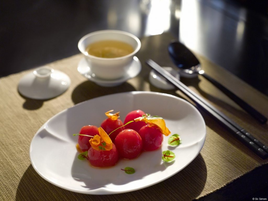 Chilled organic vine ripened tomatoes