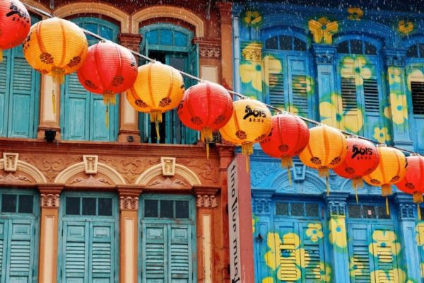 Historic Chinatown shophouses in Singapore
